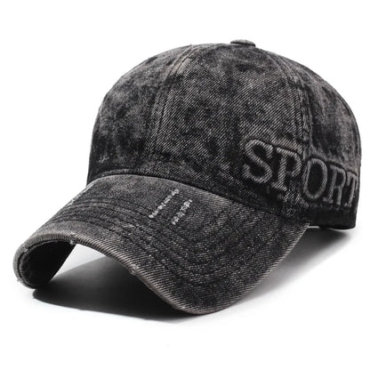 Four Season Washed Denim Sport Baseball Cap