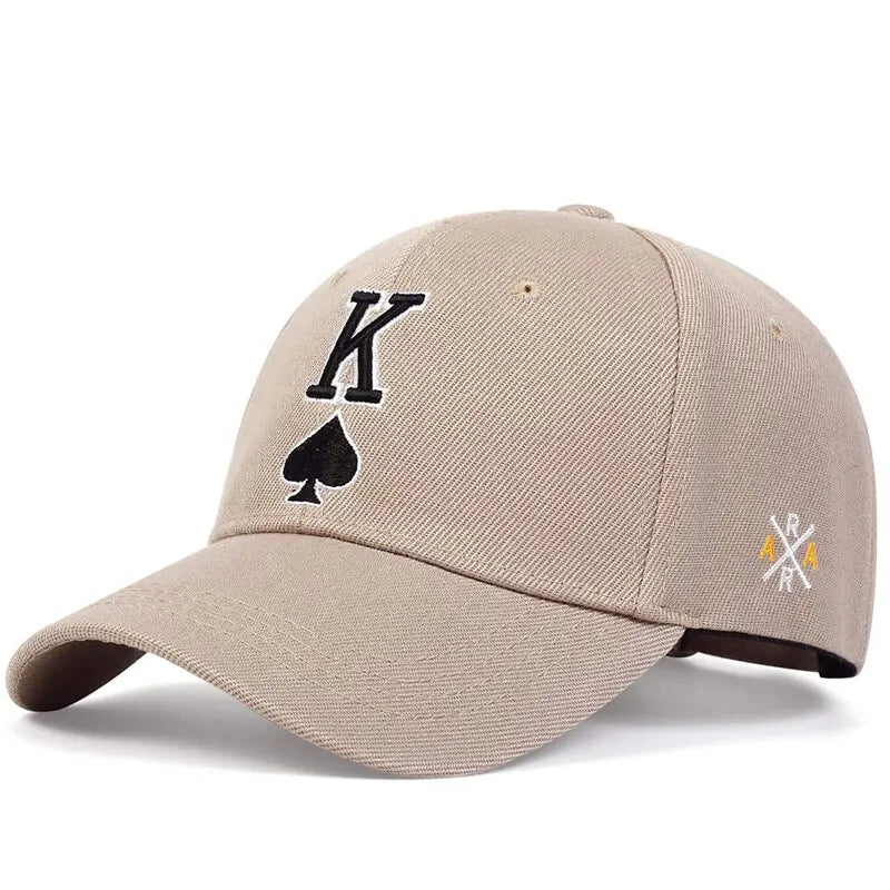 Fashion Poker K Letter Embroidery Hip-Hop Hats Outdoor