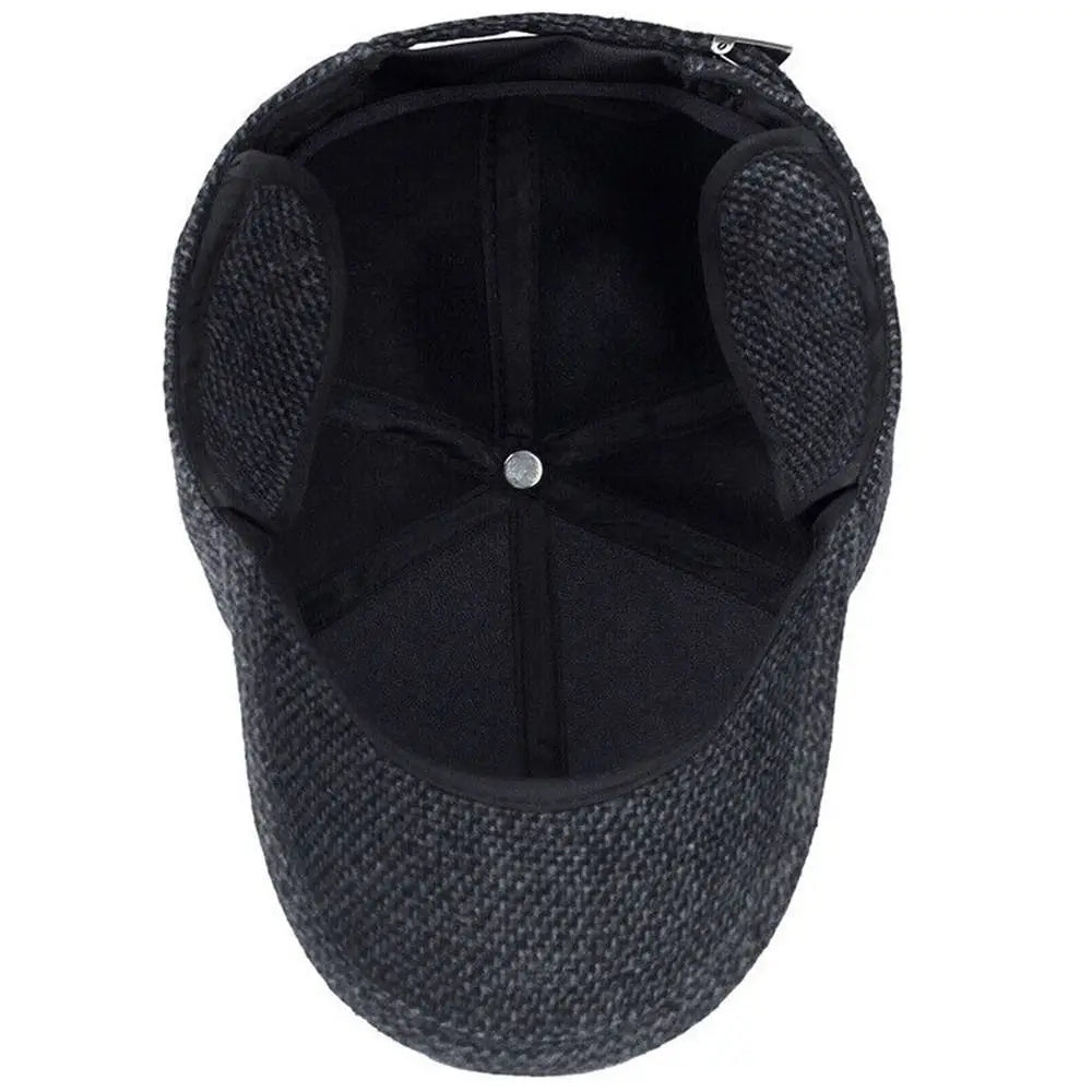 High Quality Autumn Winter Thick Earmuffs Hat Warm Adjustable Earmuffs Baseball Cap Casual Simple Outdoor Hats