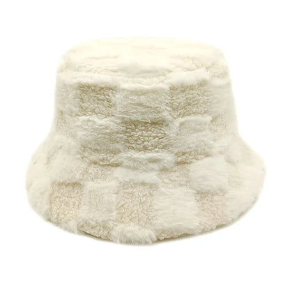 Chessboard Bucket Hat Autumn And Winter