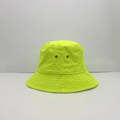 Fluorescent Green Bucket Hat Four Seasons Candy Color