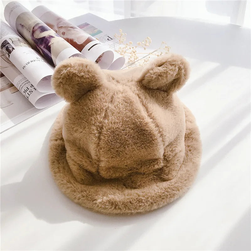 Children Hat 2026 Autumn And Winter New Rabbit Fur Leopard Print Children's Hat