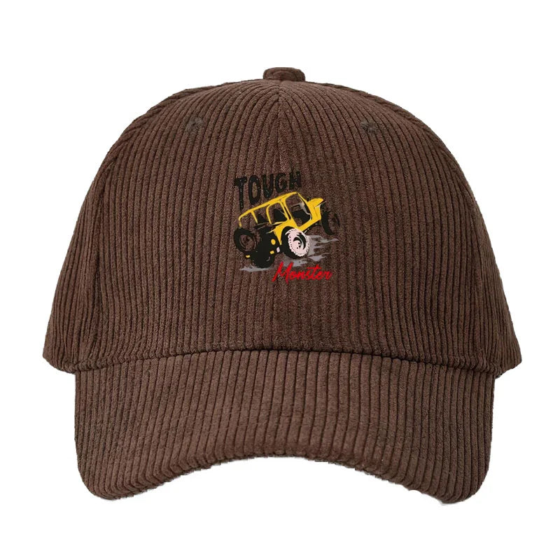 Corduroy Baseball Cap Men Off-Road Vehicle Pattern 4x4 Adventure Outdoor