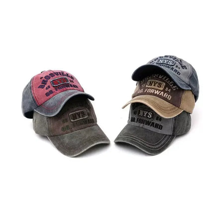 Retro Embroidery Letter Baseball Caps for Men Women Spring Summer