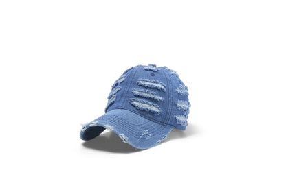 Retro Washed Distressed Baseball Cap Women