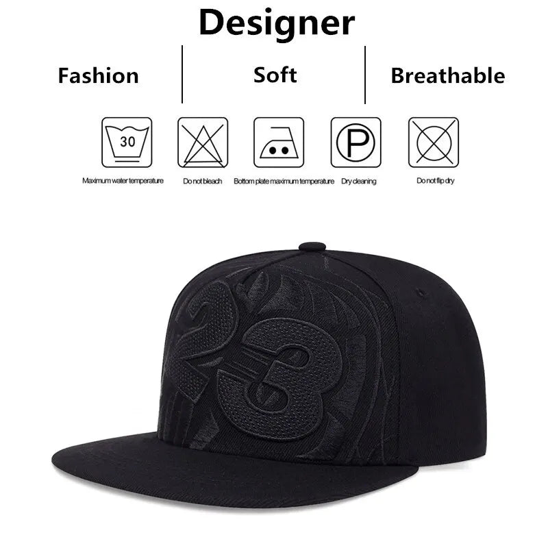 Unisex 23 Baseball Letter Embroidery Hip-hop Hats Outdoor