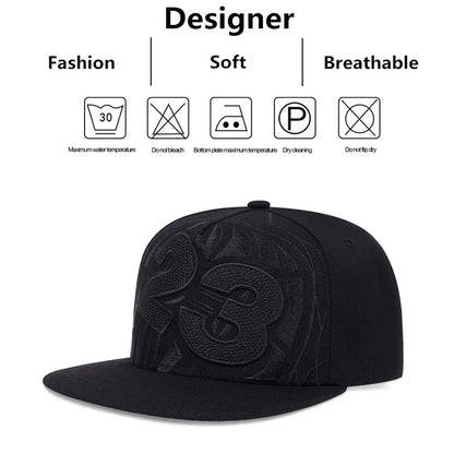Unisex 23 Baseball Letter Embroidery Hip-hop Hats Outdoor