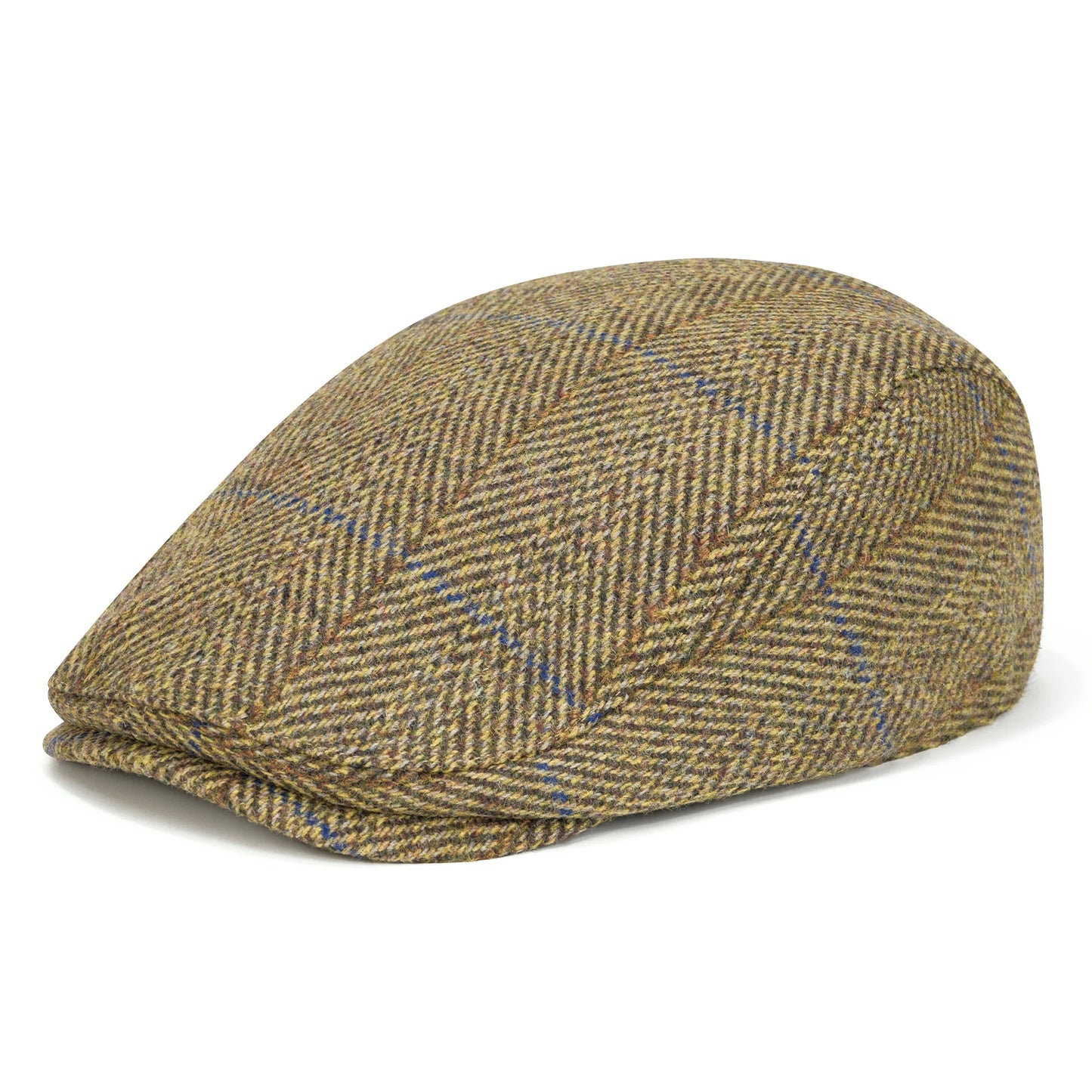 Men's Herringbone Flat Ivy Newsboy Hat Wool Blend Gatsby Cabbie Cap
