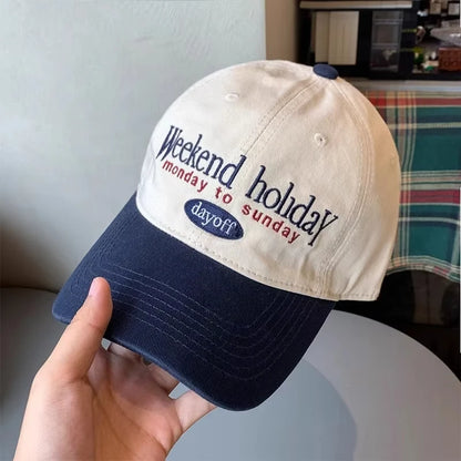 Contrasting Color Baseball Cap For Men Women
