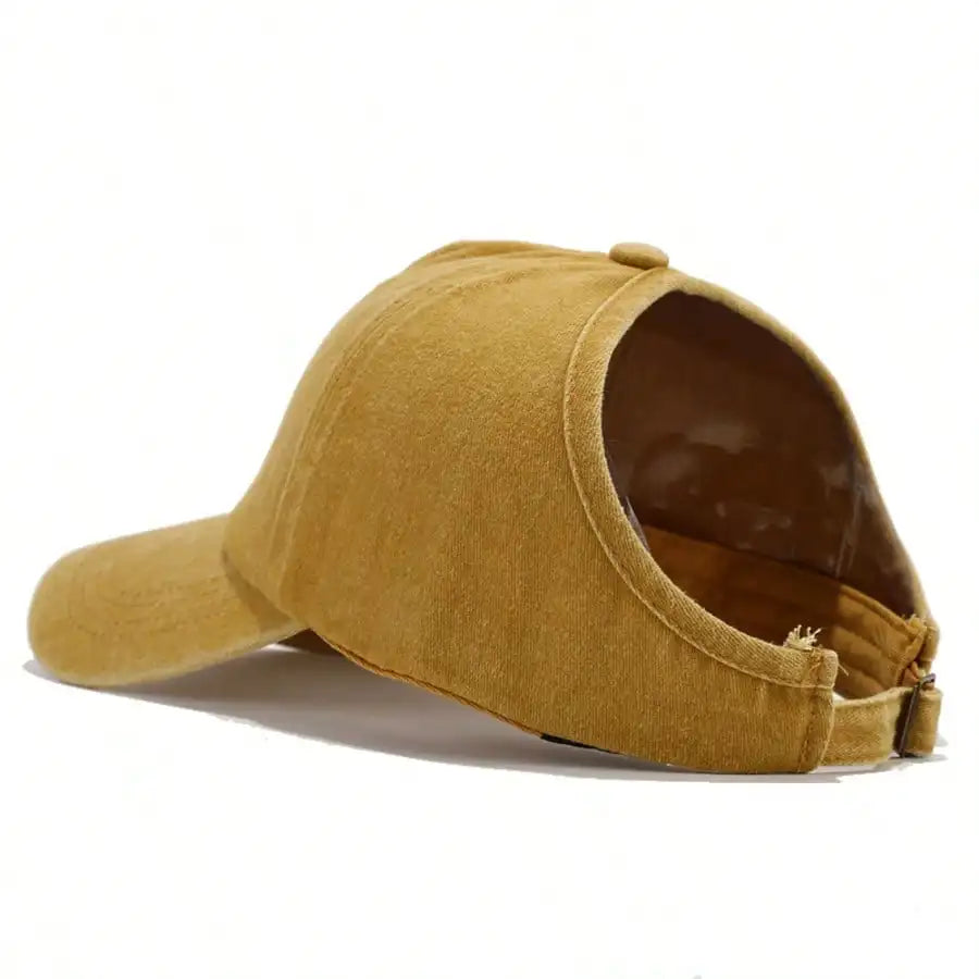 Outdoor Casual Bucket Hat With Ponytail Hole