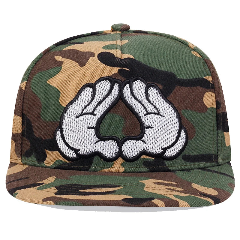 Trendy Light Plate Two Hand Personalized Street Hip Hop Hat