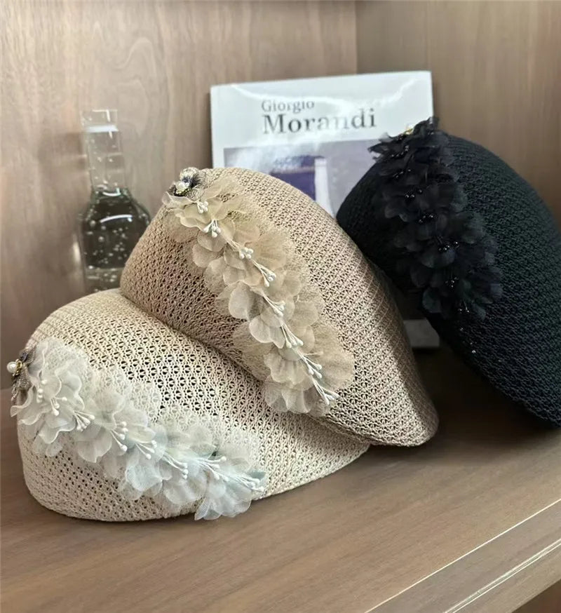 Knitted Lady Forward Cap Women Leisure Visors Hat