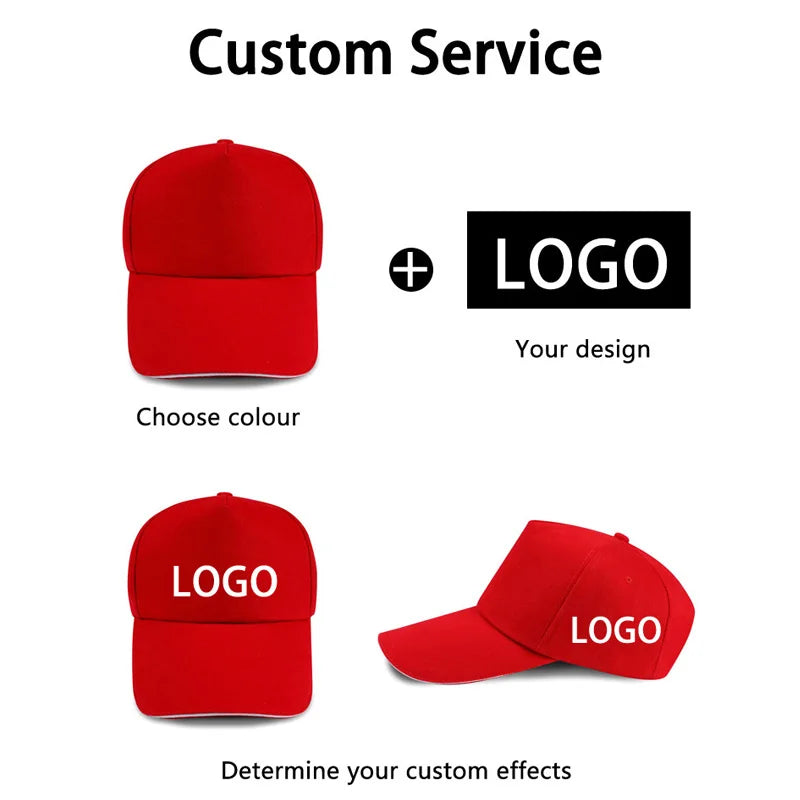Customized Logo Printed Men Baseball Cap Casual Cap Wheat Ear Solid Color Snap Cap Sports Cap