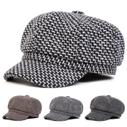 Unisex Thousand Bird Grid Personality Newsboy Hat