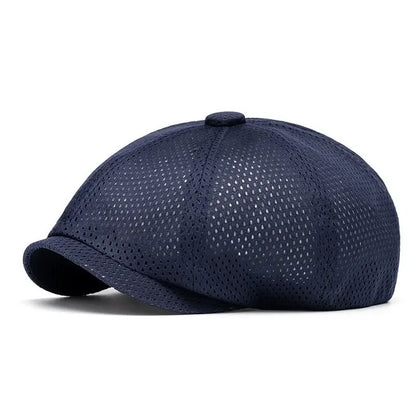Spring And Summer Cotton Solid Newsboy Caps Flat Peaked Cap