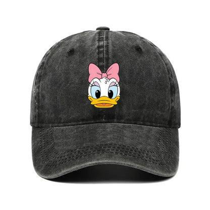 Unisex Vintage Washed Mickey Minnie Print Baseball Cap
