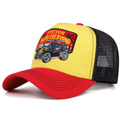Net Hat Coconut Tree Retro Convertible Car Truck Hat Men's Street Baseball Hat