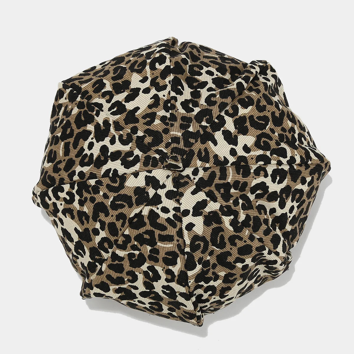 Newsboy Caps Fashion Women Leopard Print Octagonal Hat