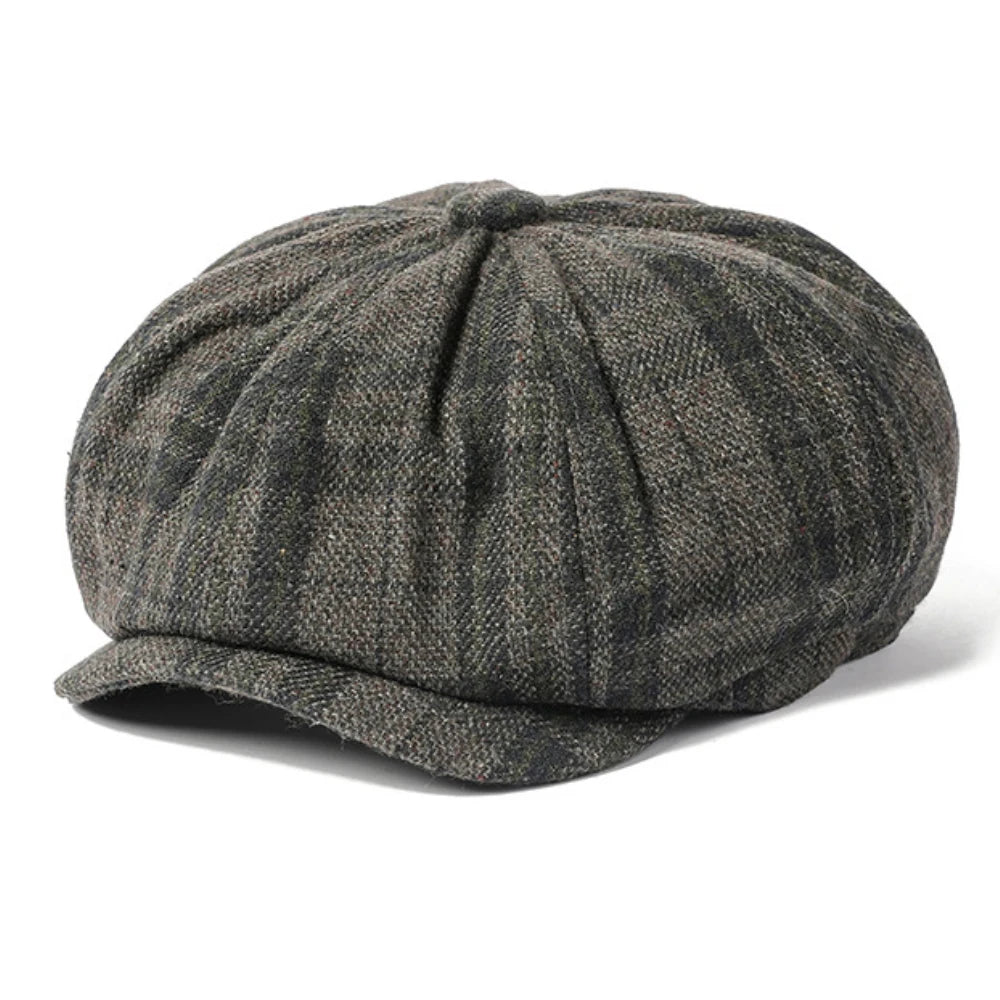 Men Women Retro Artist Painter Plaid Beret Hat