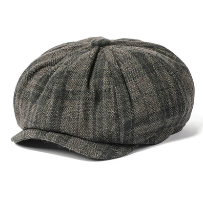 Men Women Retro Artist Painter Plaid Beret Hat