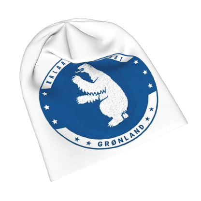 Greenland Coat Of Arms Polar Bear Blue Bonnet Hats Autumn Winter For Men Women