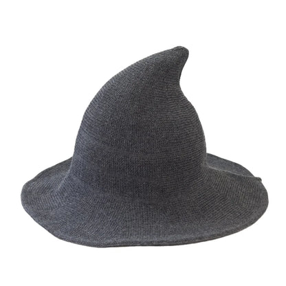 Halloween Witch Hat Long Point Hat Knitted Cap For Women Halloween Party Hat