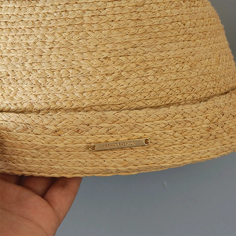 100% Handmade Raffia Grass Fascinator Sun Hats Women
