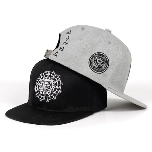 Unisex Eyes Letter Embroidery Hip-Hop Hats