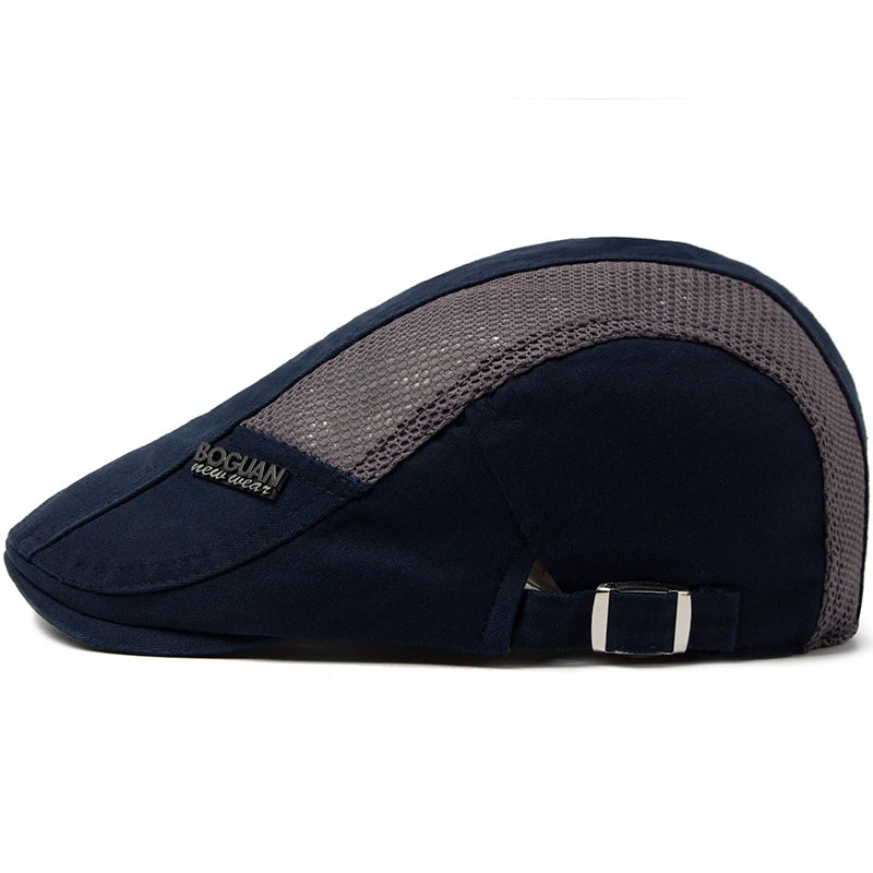 Mesh Cap Beret For Men Fashion Letter Label Berets Summer Cotton