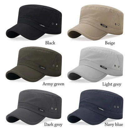 New Men Unisex Hat Baseball Cap Cotton Cadet Hat Breathable Combat Fishing Flat