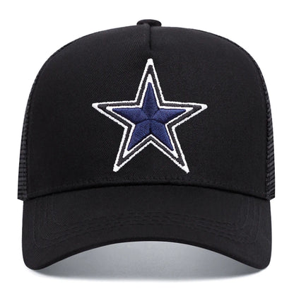 Simple Symbol Five-Pointed Star Embroidery Outdoors  Baseball Cap Summer