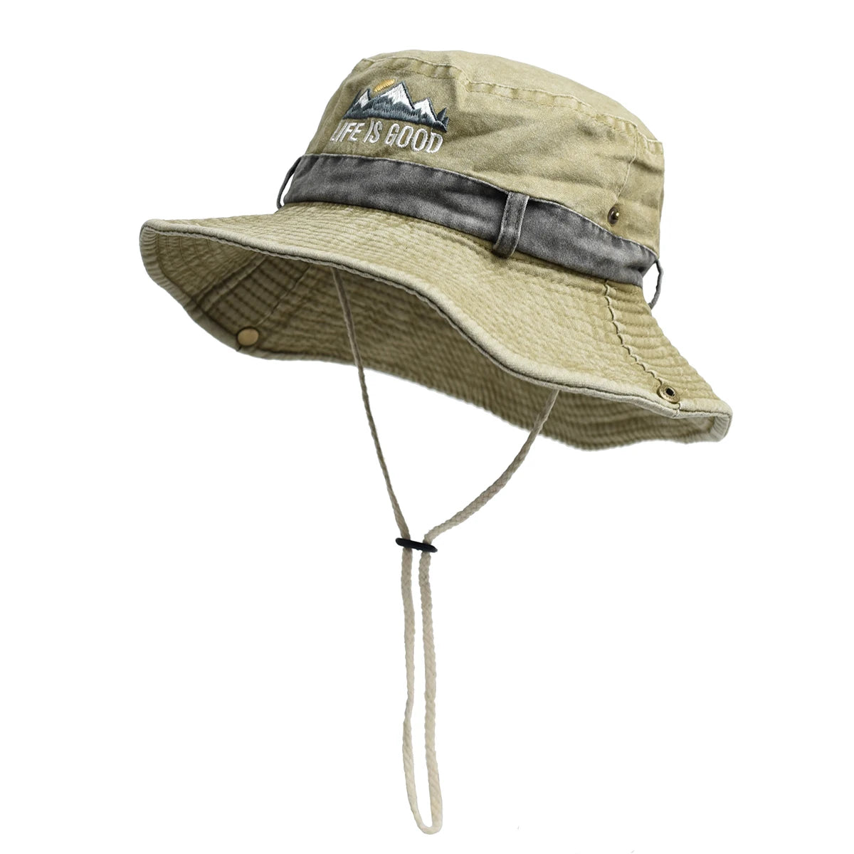 Summer Men Bucket Hat Outdoor UV Protection Wide Brim Panama