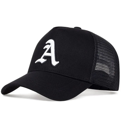 Unisex Gothic Letter A Embroidery Embroidery Baseball Net Caps