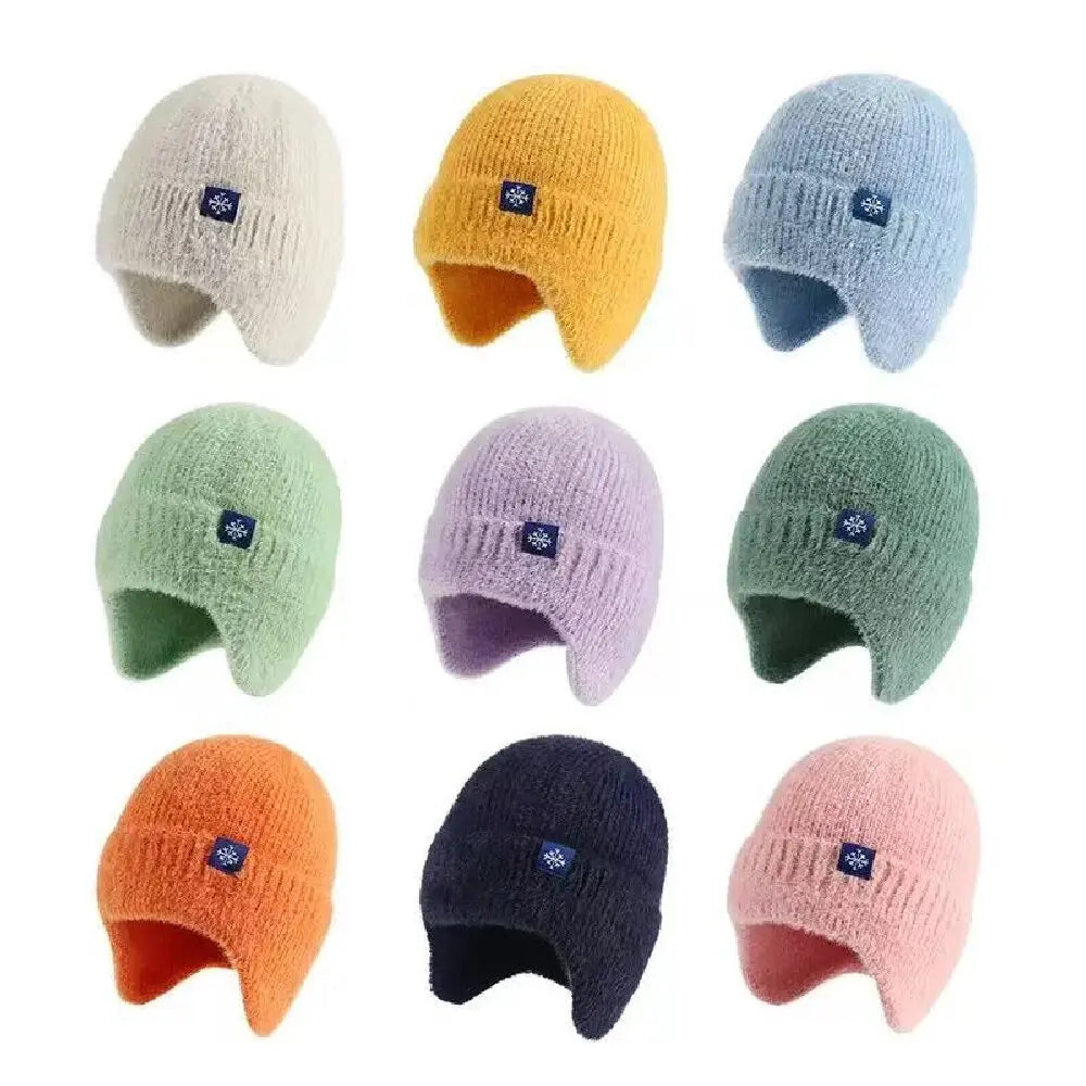 Pastel Color Fashion Faux Fur Knit Hat