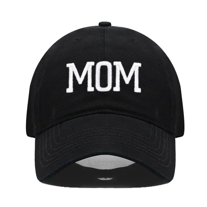 DAD MOM Embroidery Pure Cotton Baseball Cap Fashion Sport Golf Caps Sun Hat