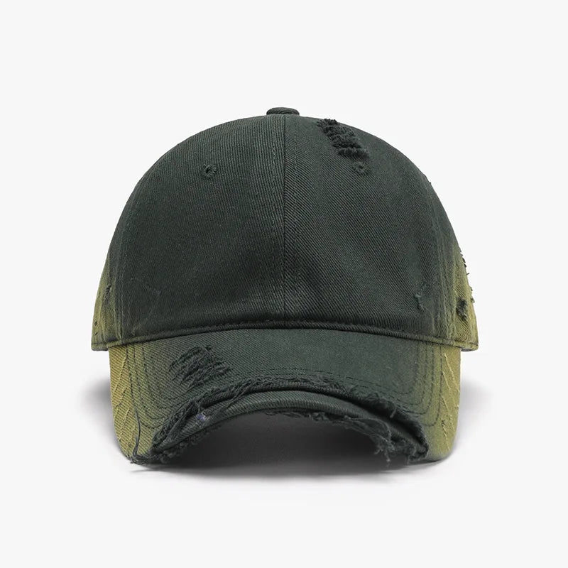 Washed Soft-Top Distressed Baseball Cap