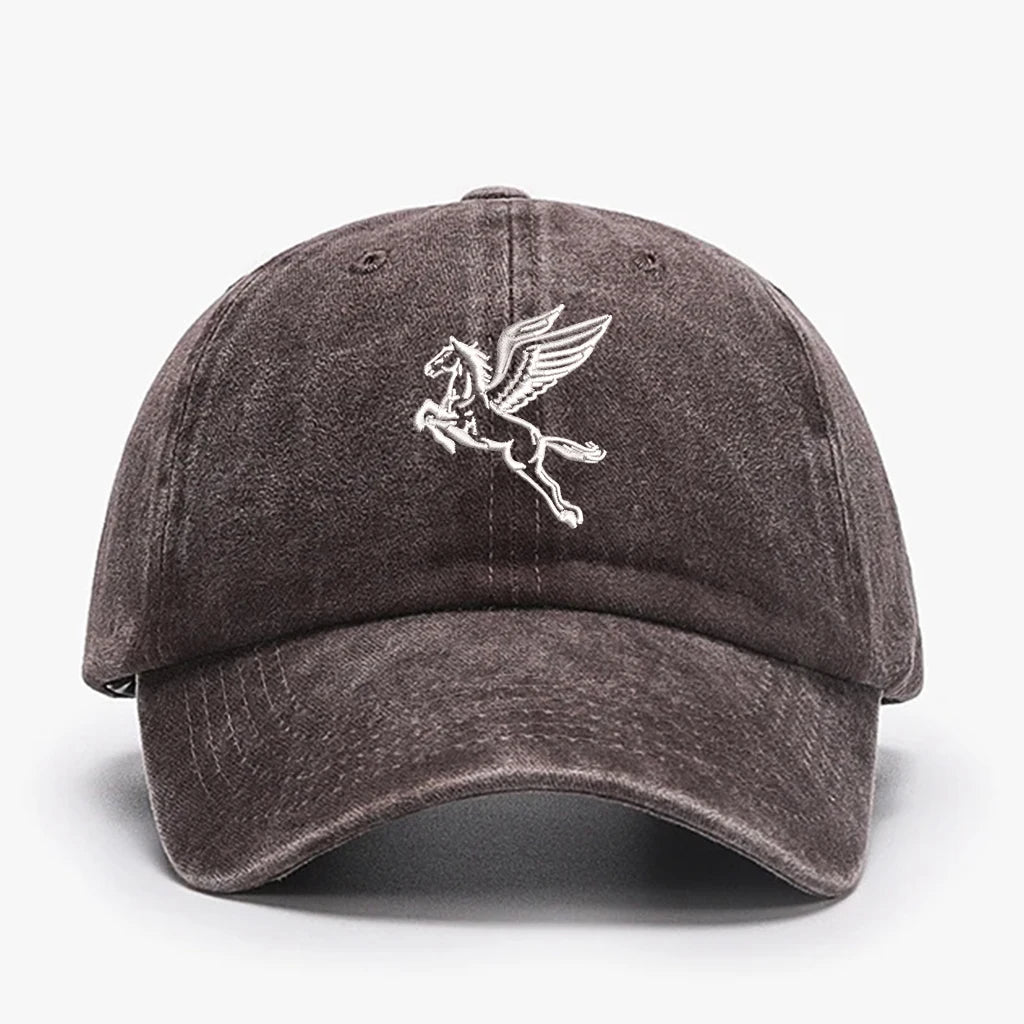 Horse Embroidery Baseball Cap, Mesh Sun Protection Unisex Adjustable Outdoor Hat