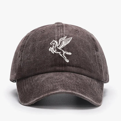 Horse Embroidery Baseball Cap, Mesh Sun Protection Unisex Adjustable Outdoor Hat