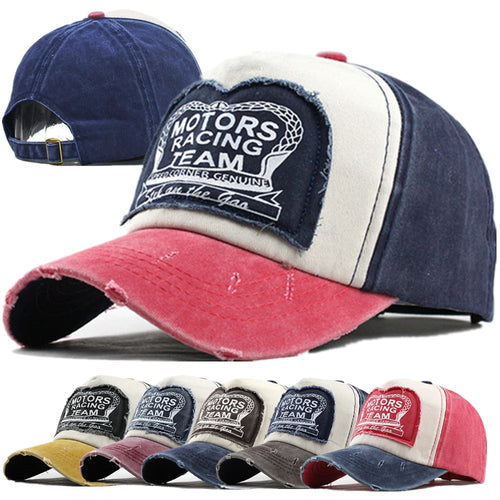 Unisex Washed Cotton Cap Letter Embroidery Baseball Cap For Men Women