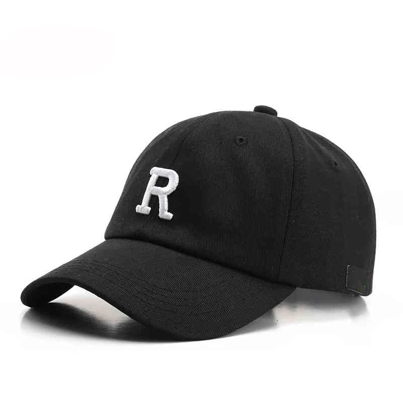 Embroidery Letter R Men Baseball Cap For Women
