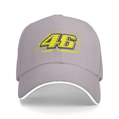 Letter 46 Print Baseball Cap Unisex Sandwich Hat Vintage Outdoor Summer