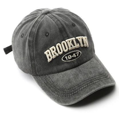 Retro Brooklyn Letter Embroidery Baseball Caps Spring Summer Men Women
