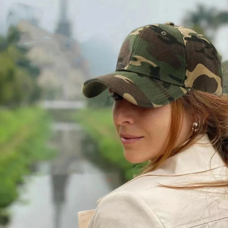 Men Women Camouflage Printed Baseball Caps