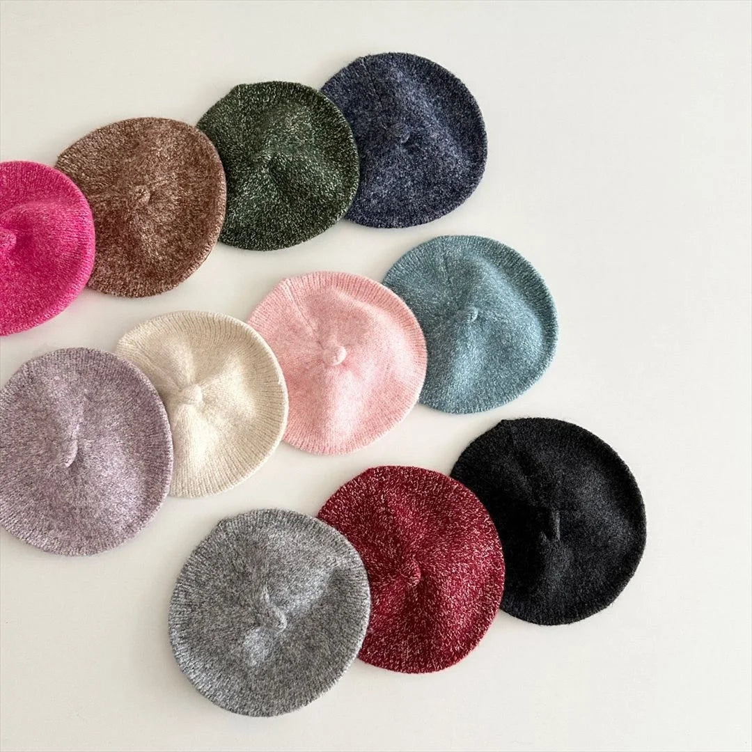 Winter Knit Baby Cap Solid Color Warm Baby Caps