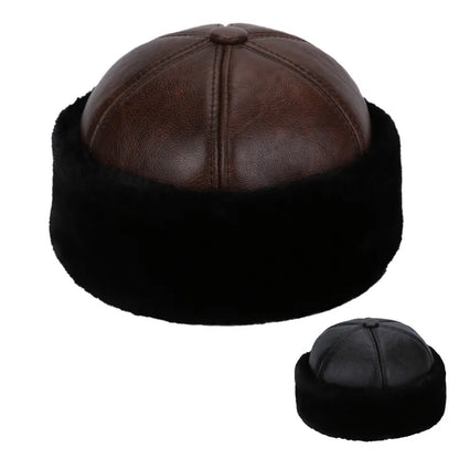 New Style 2025 Retro Cowhide Bomber Hat