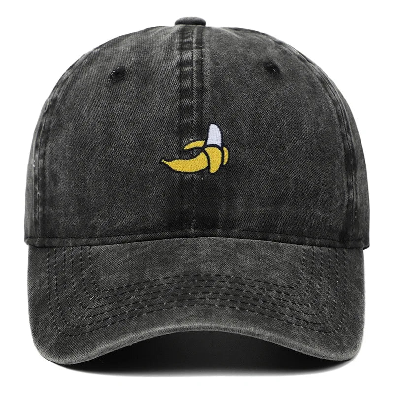 Banana Embroidered Baseball Hats for Men and Women