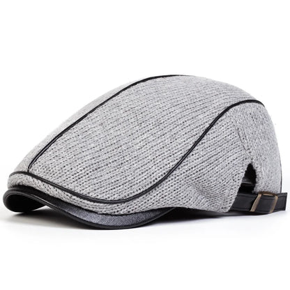 Men Autumn And Winter Warm Knitting Newsboy Caps