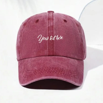 Washed Cotton Baseball Cap Men Women Personalized Fashion Sun Hats