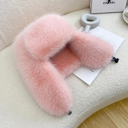 Faux Fur Hats For Women Winter Autumn Fluffy Russian Hat