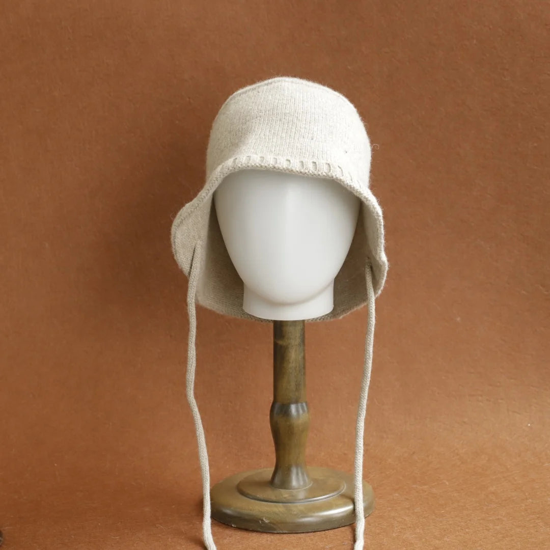 2026 New Cashmere Wool Bucket Hat Thick Women